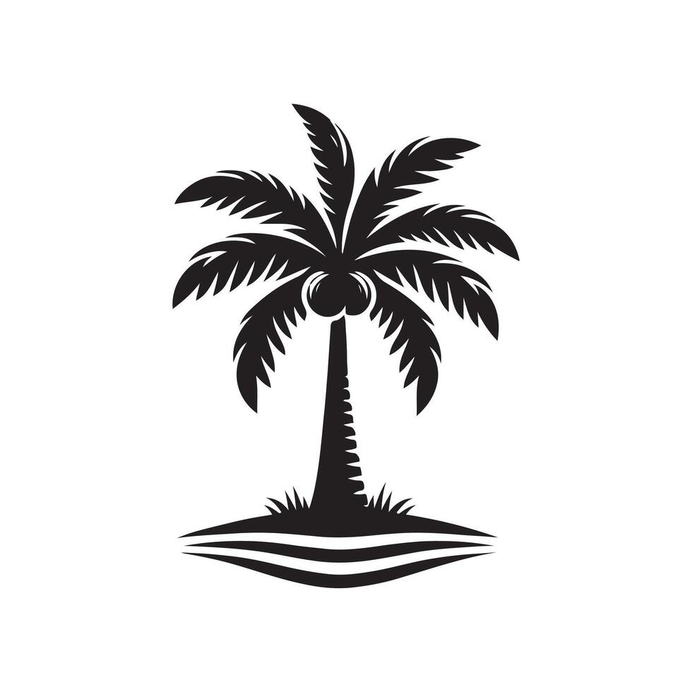 set of coconuts silhouette logo design vector