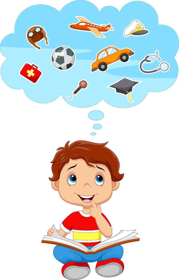 Little boy a million dreams vector