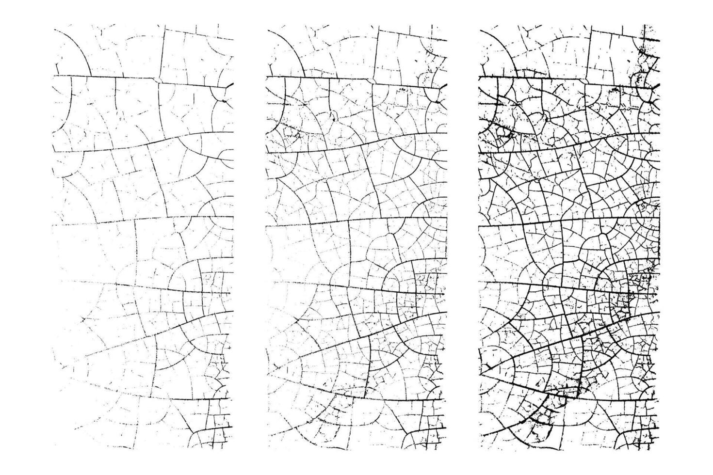 natural texture vertical backgrounds set. overlay textures of cracked surface. One colour graphic resources. vector