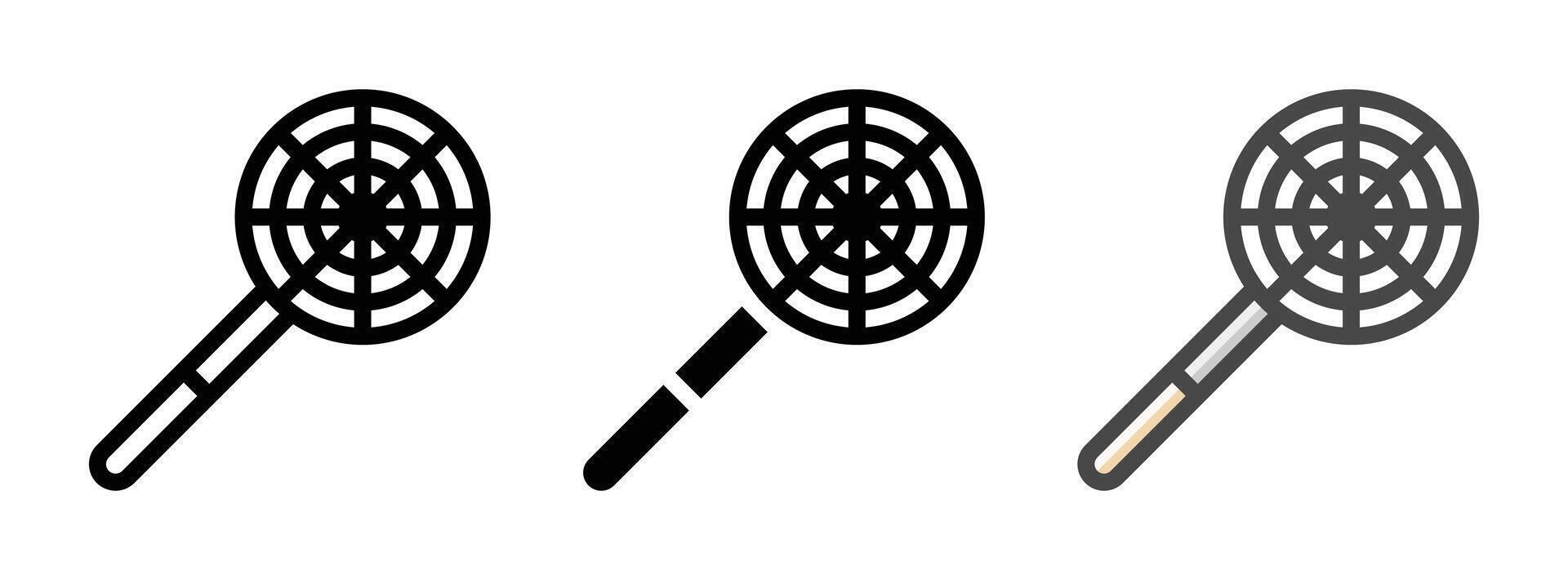 Multipurpose Mesh Skimmer Icon in Outline, Glyph, Filled Outline Style vector