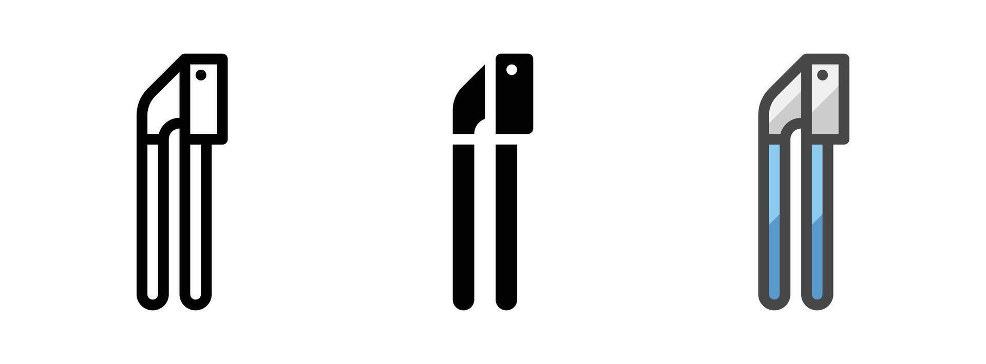 Multipurpose Garlic Press Icon in Outline, Glyph, Filled Outline Style vector