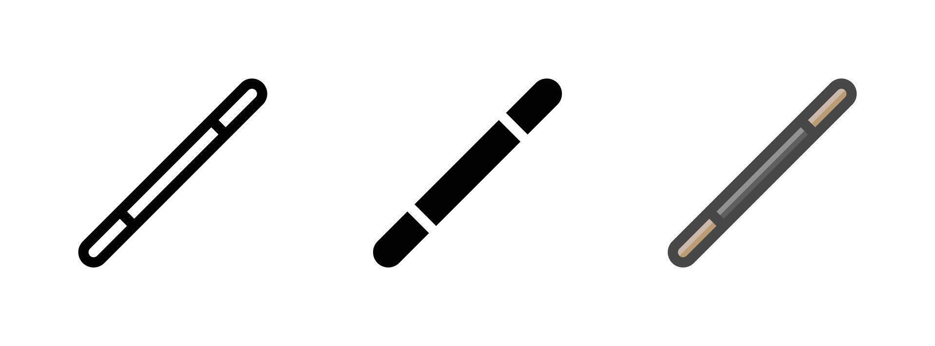 Multipurpose Wand Icon in Outline, Glyph, Filled Outline Style vector