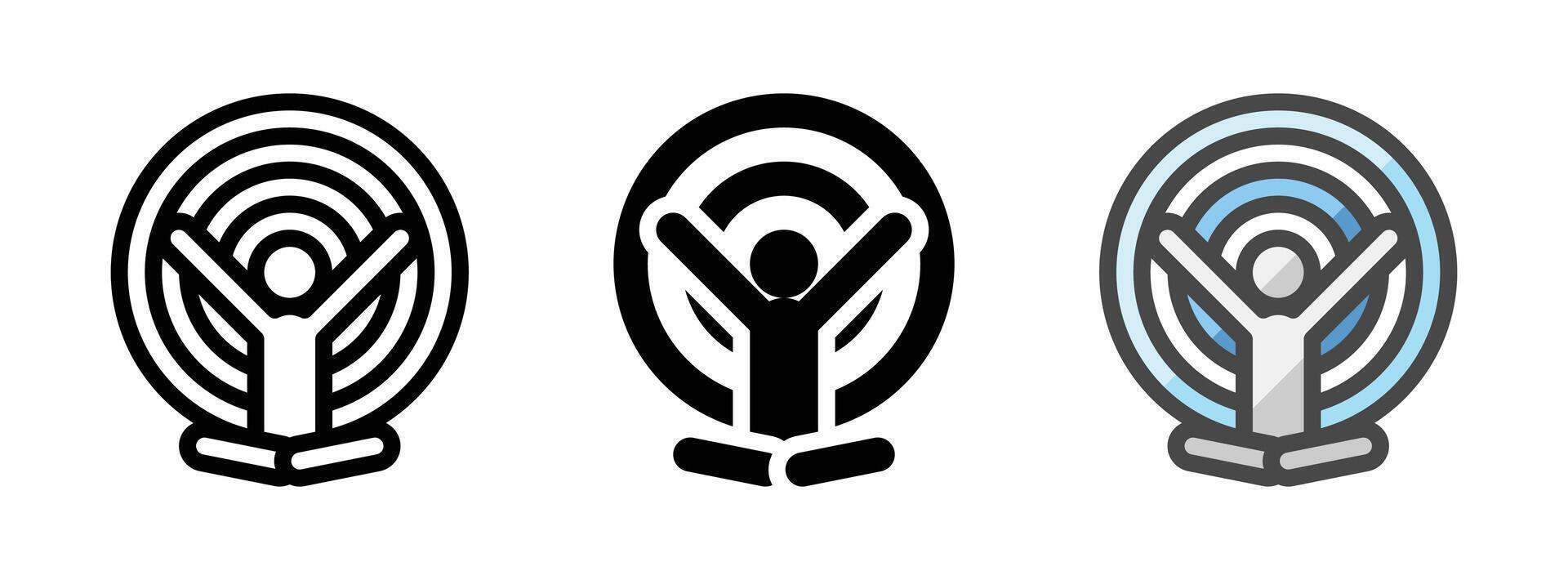 Multipurpose Paranormal Icon in Outline, Glyph, Filled Outline Style vector