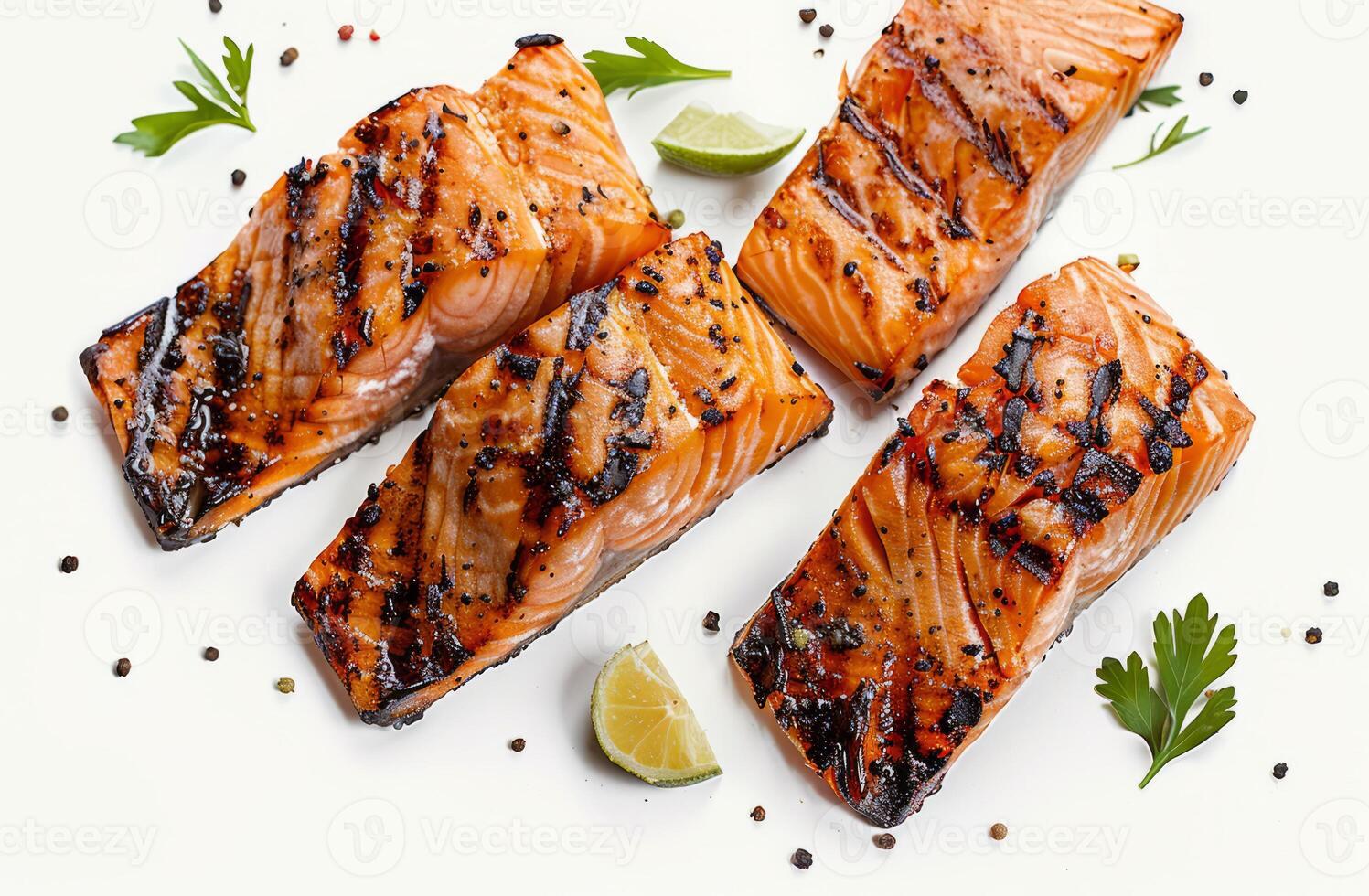 Grilled Salmon with Lime and Parsley photo