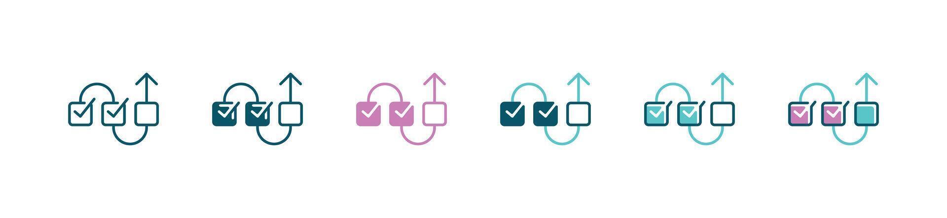 simple roadmap timeline business tasklist progression with checkmark icon presentation infographic workflow information flow step project management symbol illustration vector