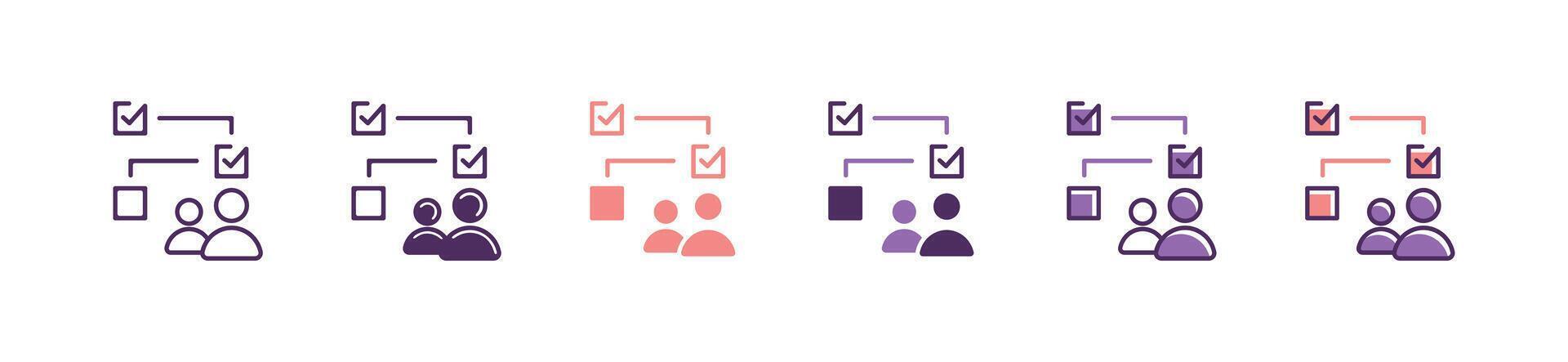 employee task list with checkmarks progress icon business action to-do planning growth and goal vector
