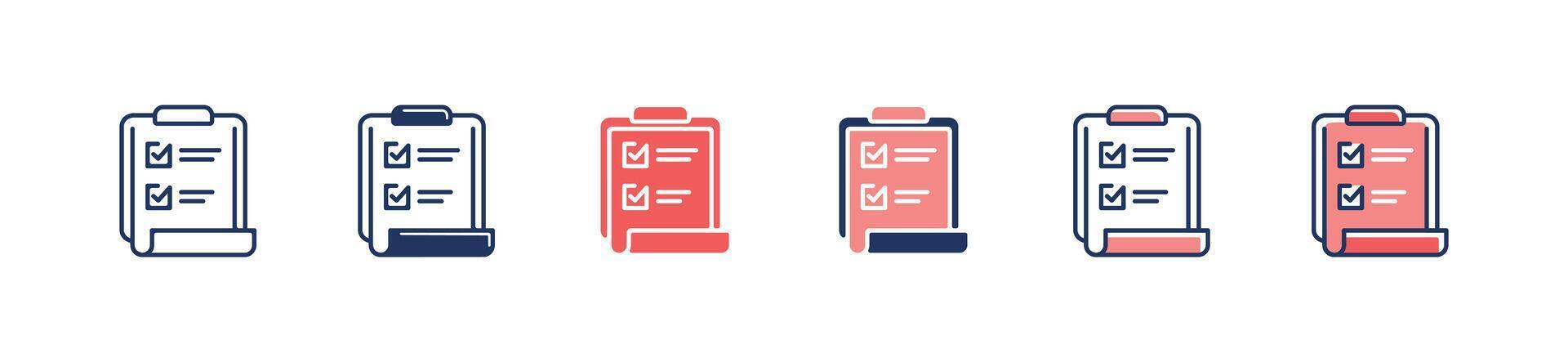 clipboard checkmark task list icon business to do list progress document management symbol illustration for web and app template design vector