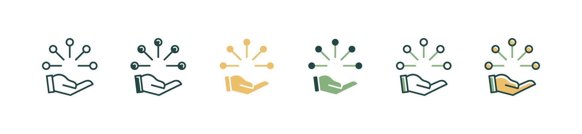 hand pick strategy solution decision icon business goal management tactic problem solving action symbol illustration vector