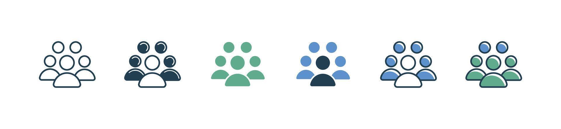 group of human resource teamwork development icon employee leadership manager development illustration for web and app vector