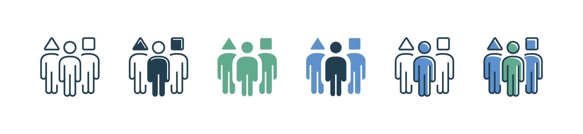 a simple group of human resource teamwork development icon social partnership business leadership training symbol illustration vector