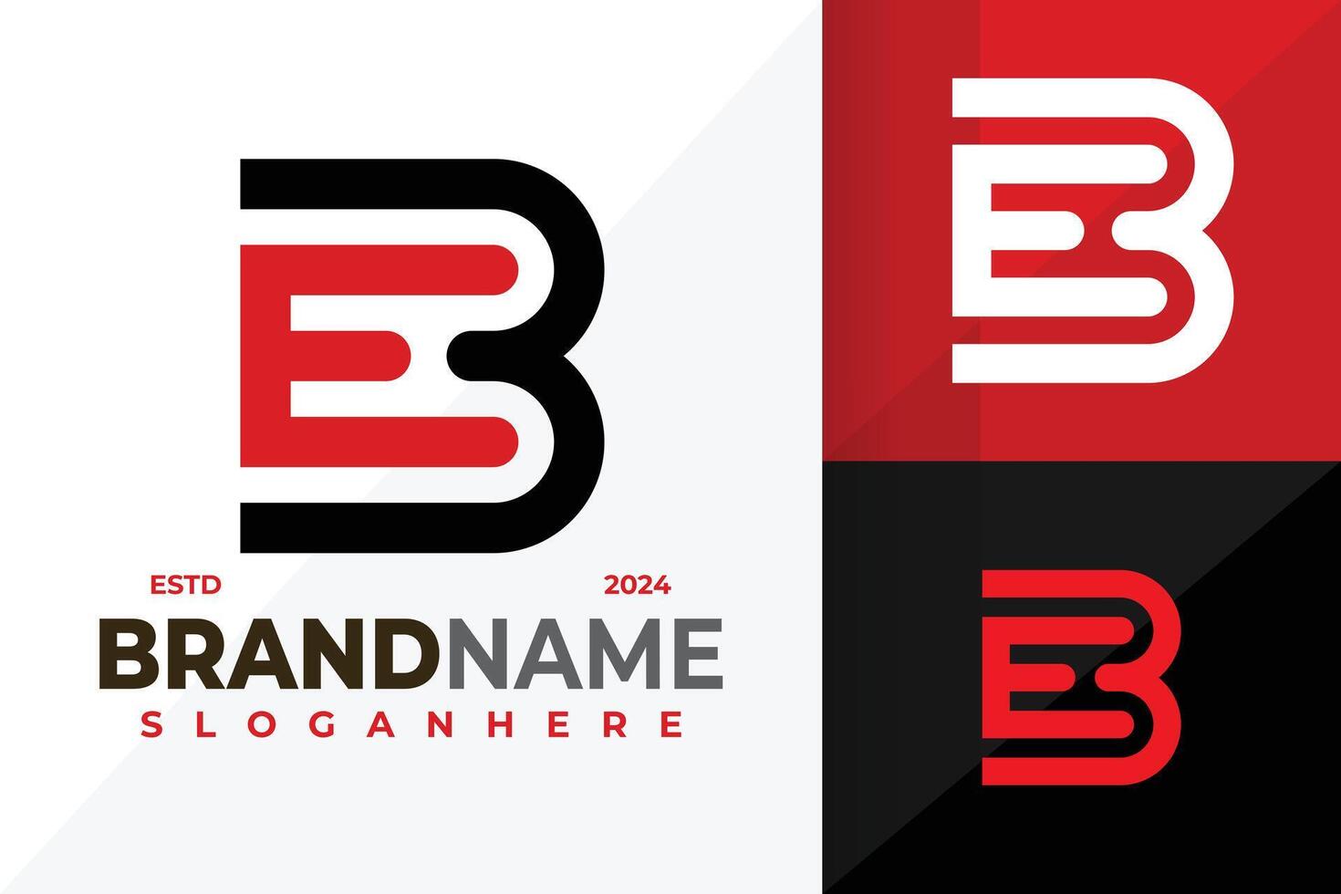Letter EB Monogram Logo design symbol icon illustration vector