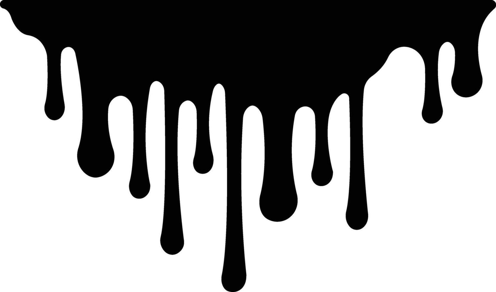 Dripping paint or ink stain icon in flat. Isolated on spots of paint, floating oil blots Blob paint stain and drip Water drops liquid burst splashes for apps or web vector