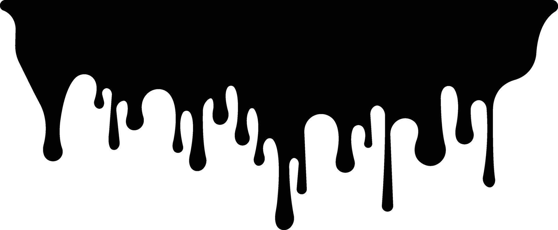 Dripping paint or ink stain icon in flat. Isolated on spots of paint, floating oil blots Blob paint stain and drip Water drops liquid burst splashes for apps or web vector