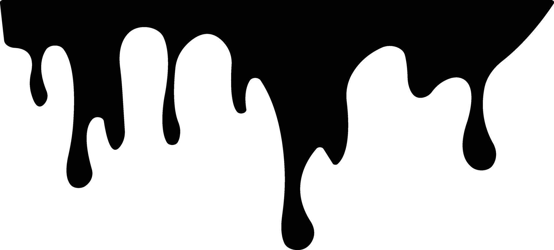 Dripping paint or ink stain icon in flat. Isolated on spots of paint, floating oil blots Blob paint stain and drip Water drops liquid burst splashes for apps or web vector