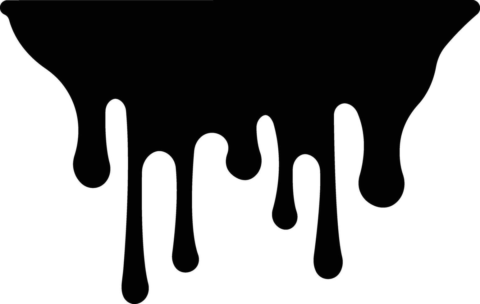 Dripping paint or ink stain icon in flat. Isolated on spots of paint, floating oil blots Blob paint stain and drip Water drops liquid burst splashes for apps or web vector