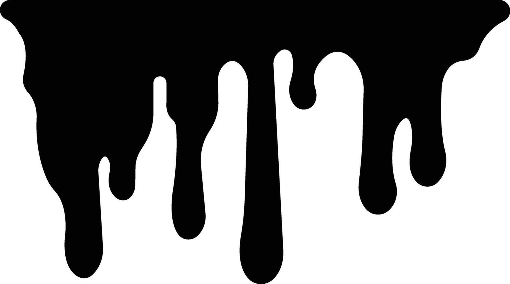 Dripping paint or ink stain icon in flat. Isolated on spots of paint, floating oil blots Blob paint stain and drip Water drops liquid burst splashes for apps or web vector