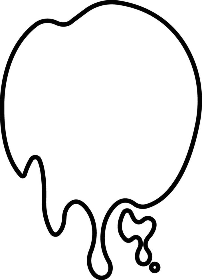 Dripping paint or ink icon in line. Isolated on spots of paint, floating oil blots Blob paint stain and drip Water drops liquid burst splashes for apps or web vector