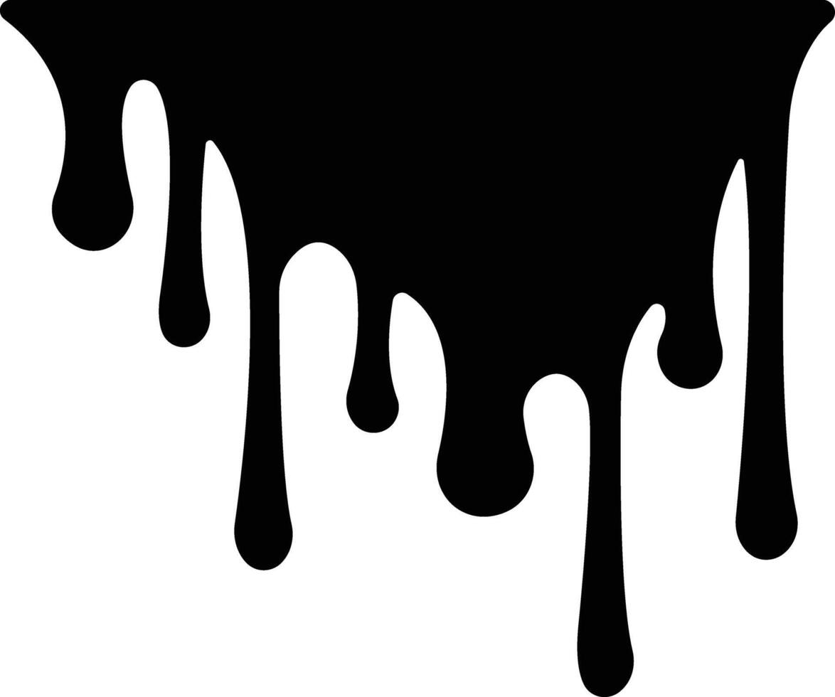 Dripping paint or ink stain icon in flat. Isolated on spots of paint, floating oil blots Blob paint stain and drip Water drops liquid burst splashes for apps or web vector