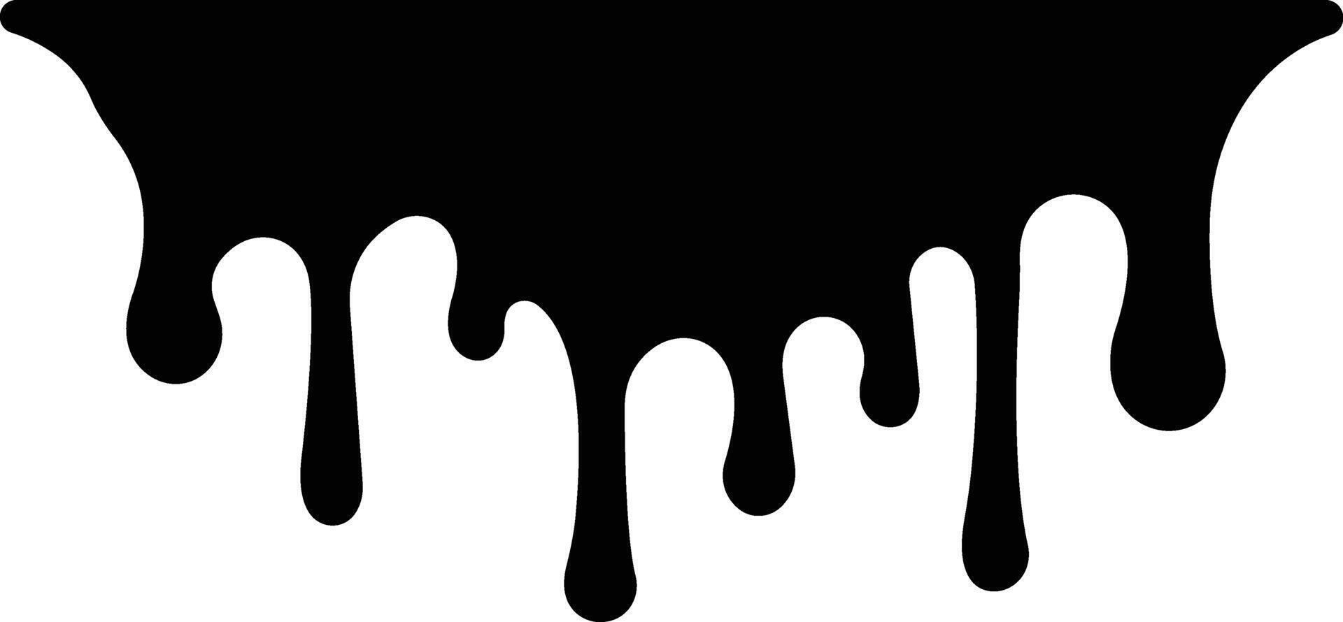 Dripping paint or ink stain icon in flat. Isolated on spots of paint, floating oil blots Blob paint stain and drip Water drops liquid burst splashes for apps or web vector