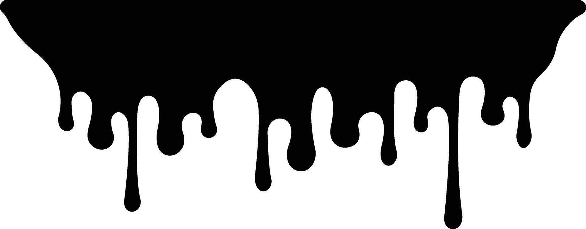 Dripping paint or ink stain icon in flat. Isolated on spots of paint, floating oil blots Blob paint stain and drip Water drops liquid burst splashes for apps or web vector