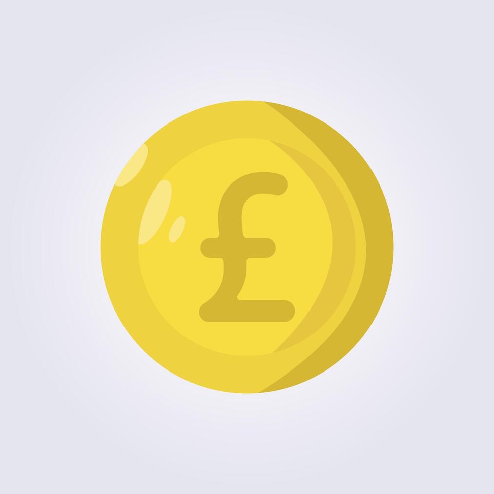 flat pound sterling icon illustration design vector