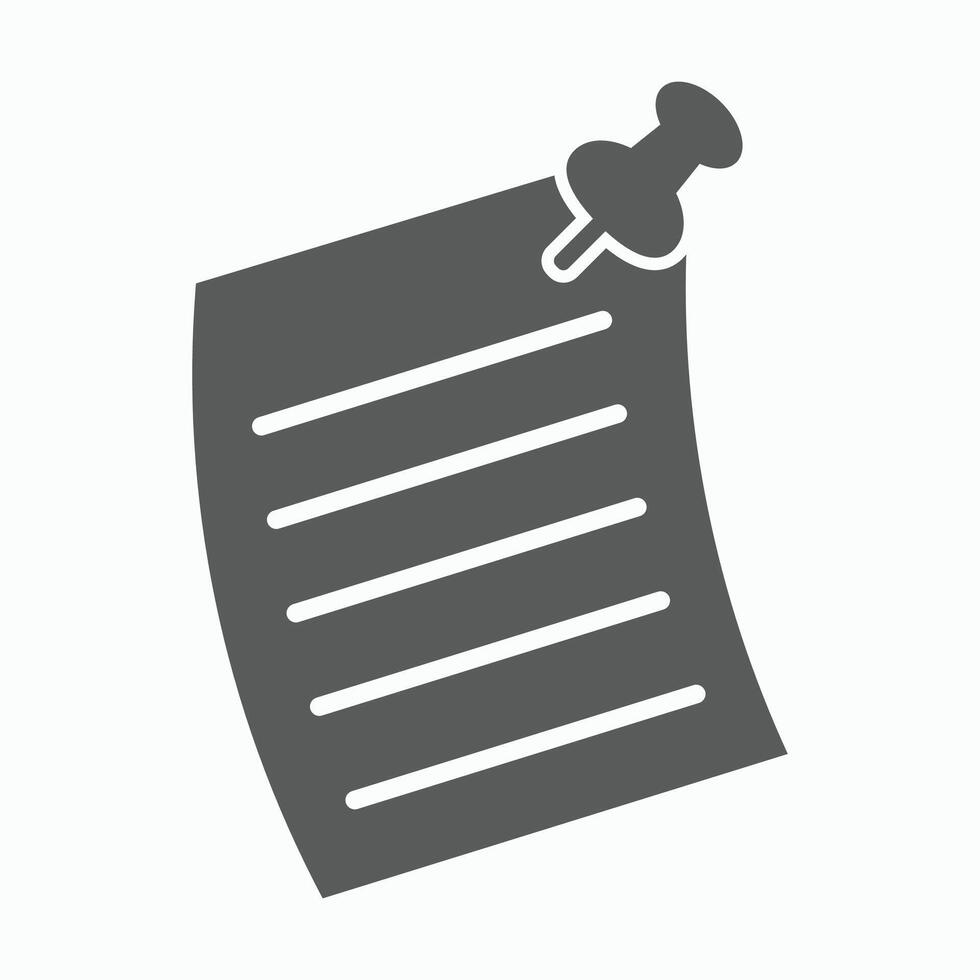 notepaper icon, notepad, paper illustration vector