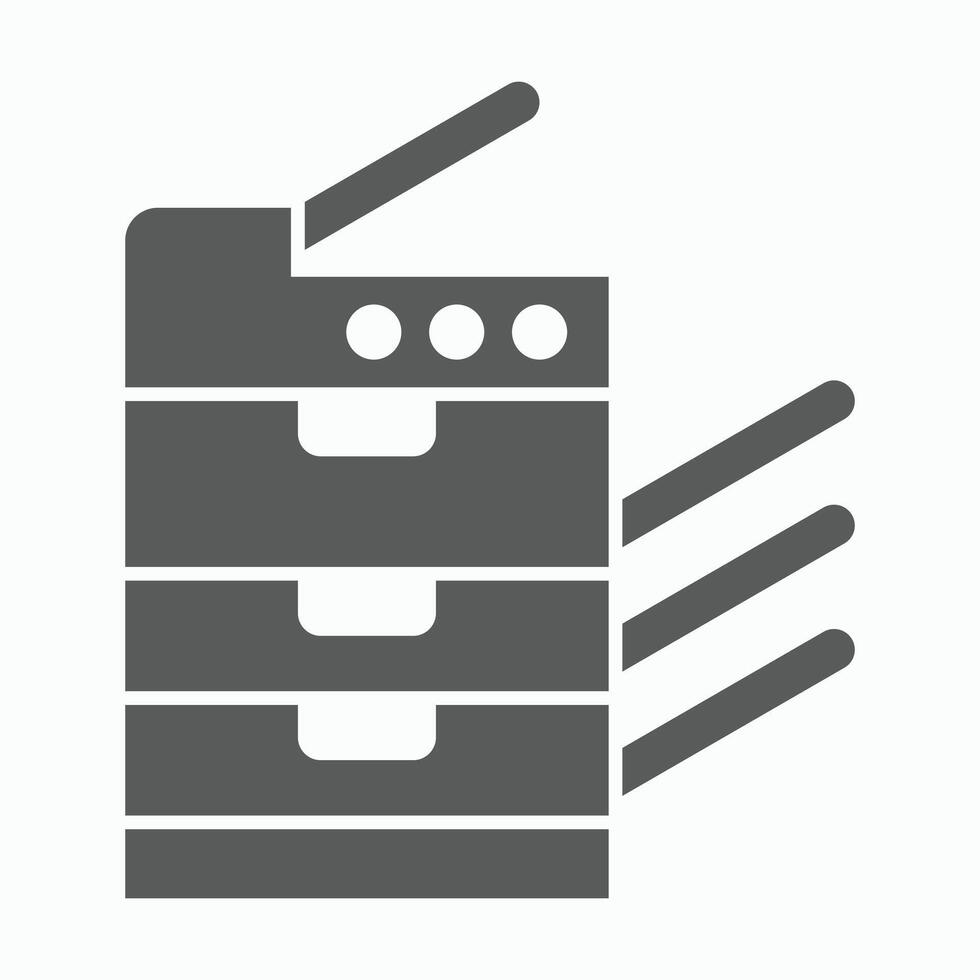 printer icon, fax vector
