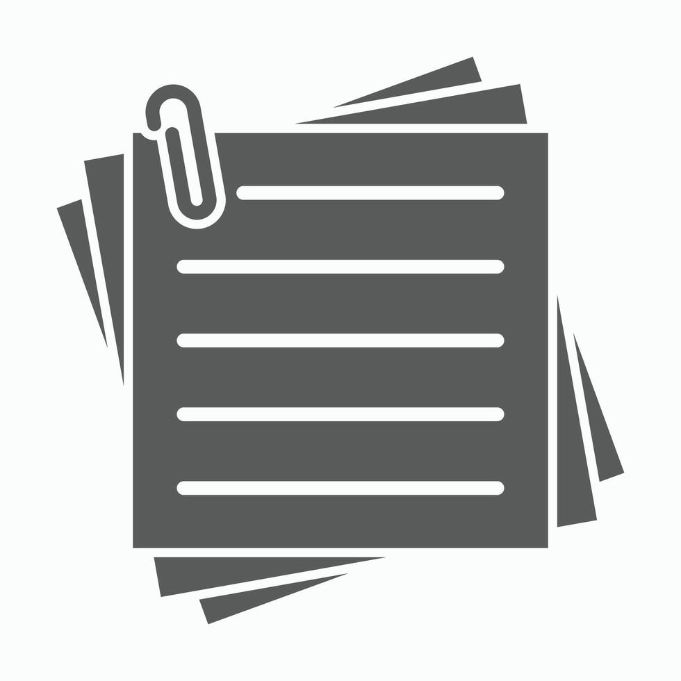 notepaper icon, notepad, paper illustration vector