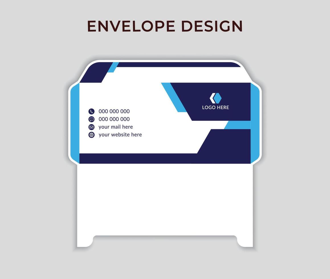 Graphics envelope design, Envelope Template vector