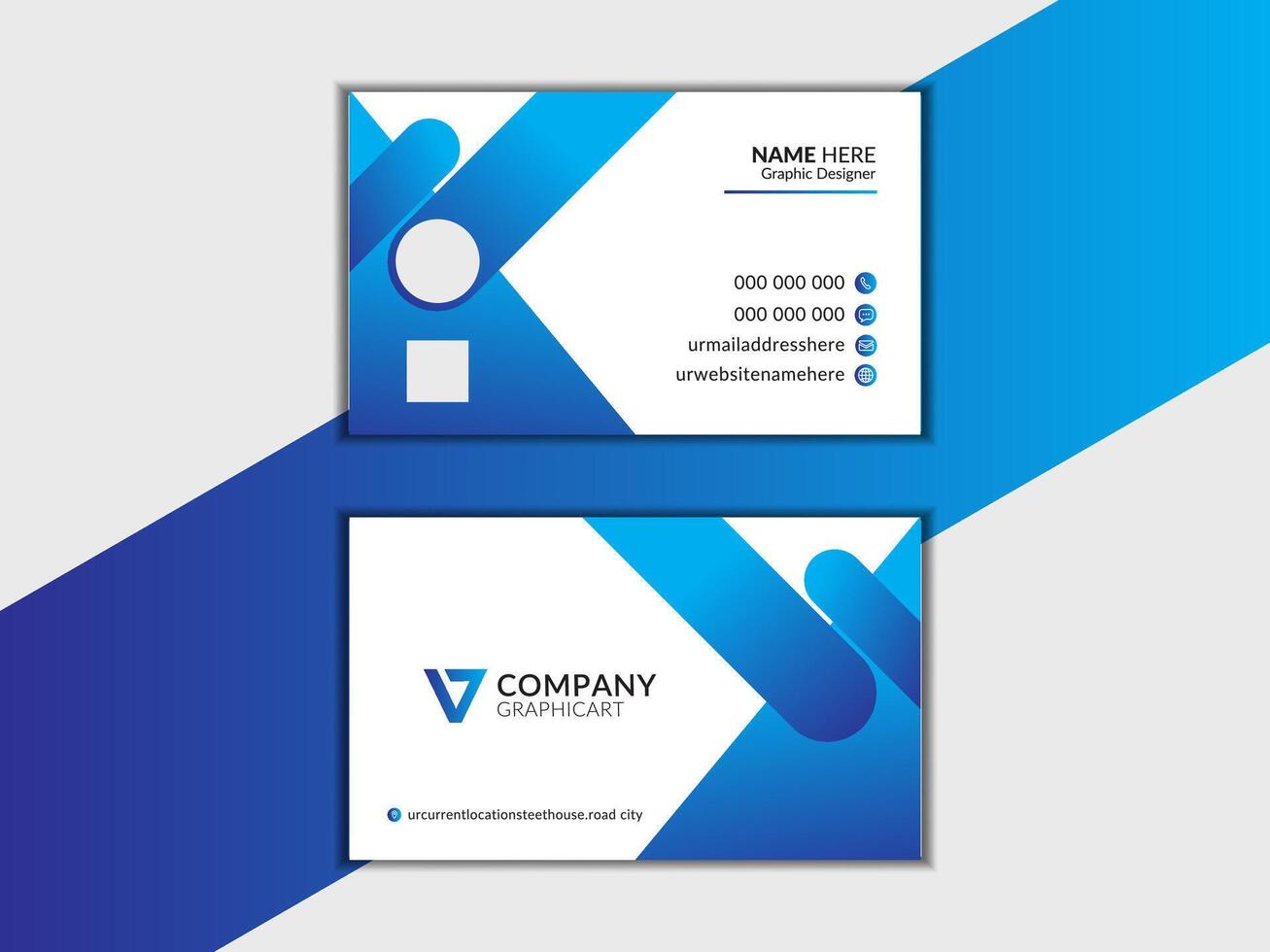 Visiting Card Design, Business card design, Corporate Card Design, Template Design vector