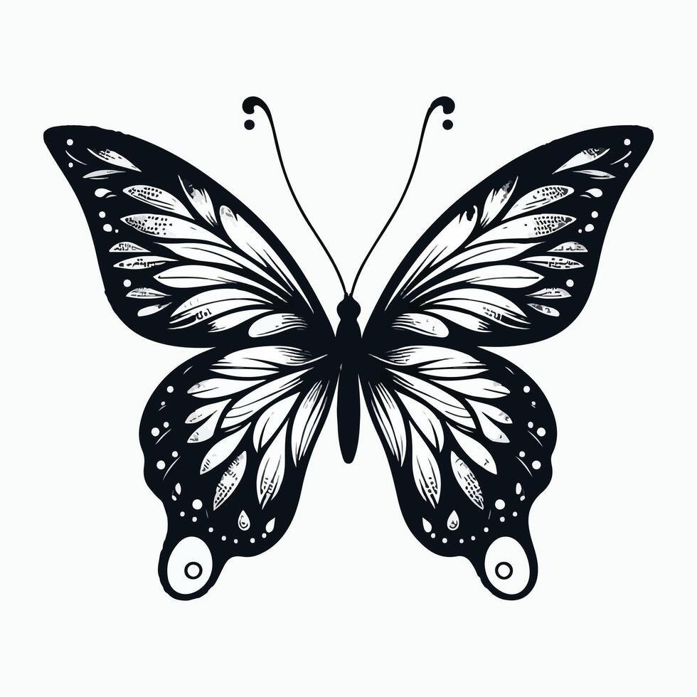 Butterfly black design EPS vector
