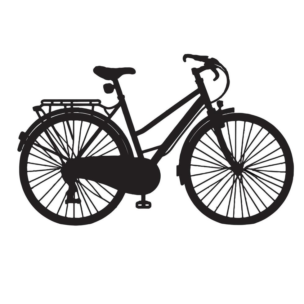 Bicycle black logo, icon file EPS vector
