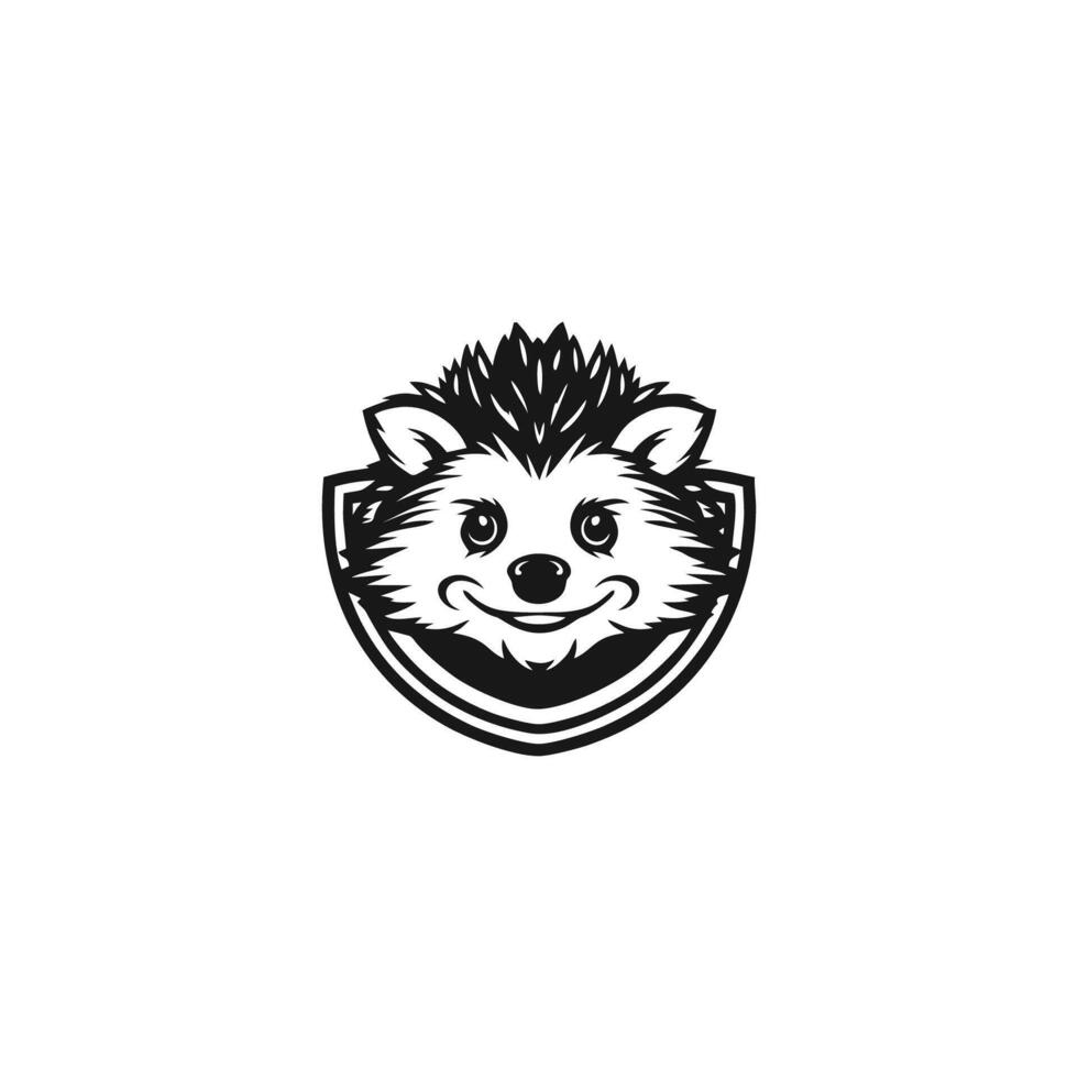 Hedgehog or porcupine logo design in format. vector