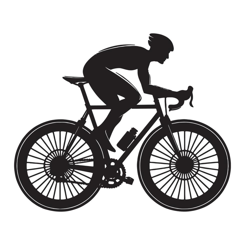 Bicycle black logo, icon file EPS vector