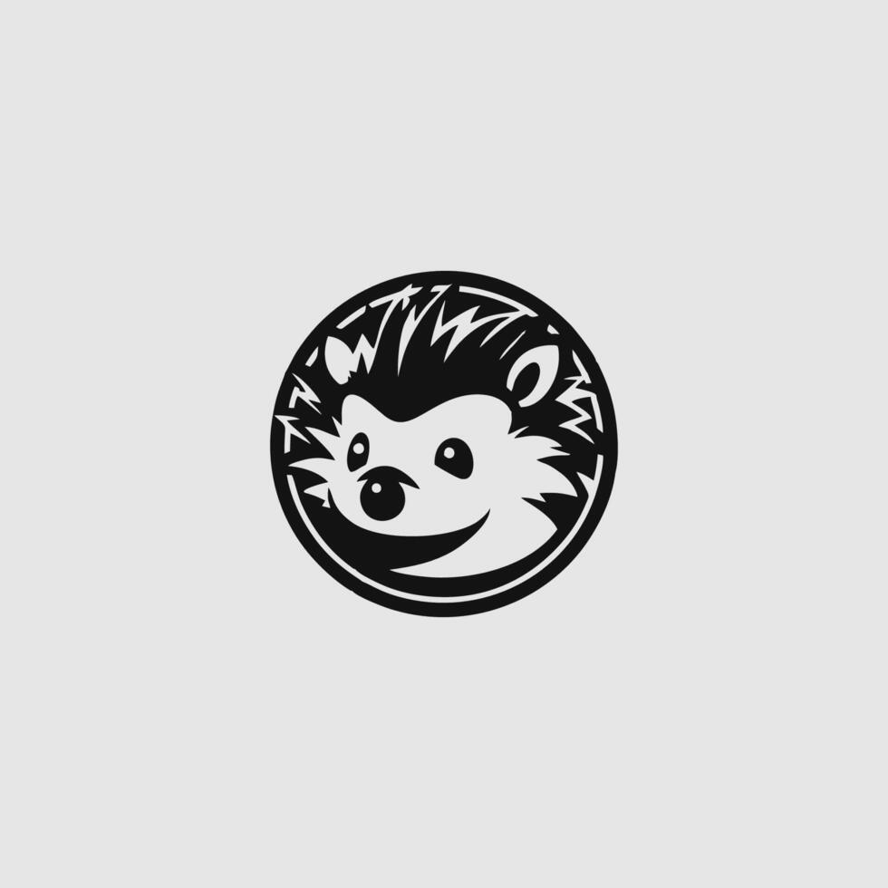 Hedgehog or porcupine logo design in format. vector
