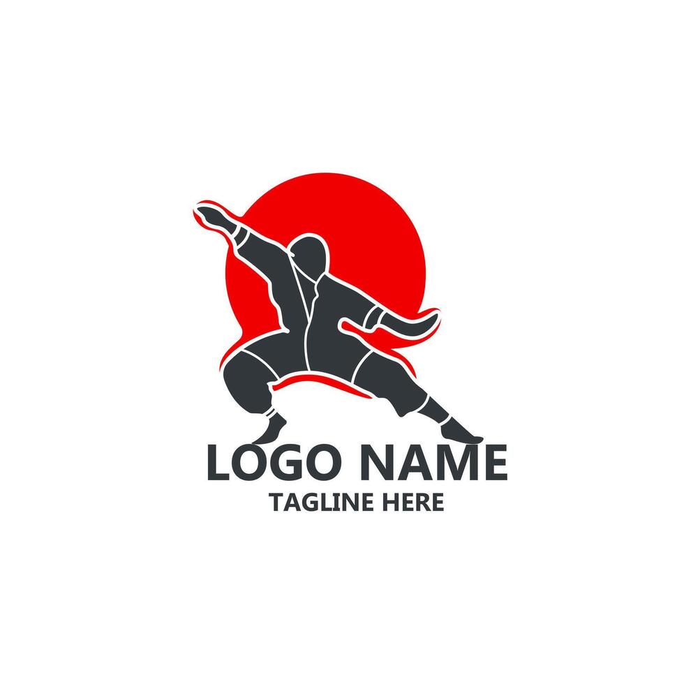 kungfu isolated logo design vector