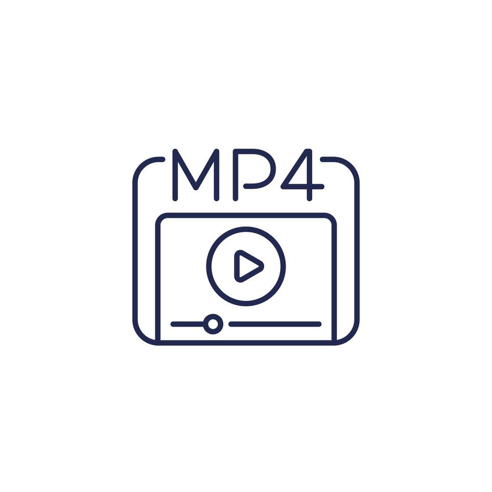 mp4 player line icon vector