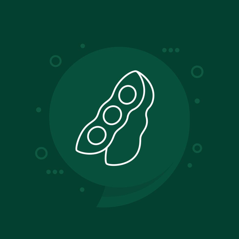 soy bean line icon, vector