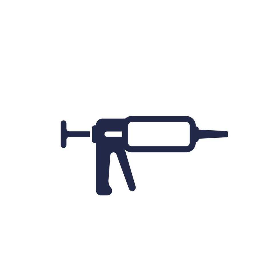 silicone caulk gun icon on white vector