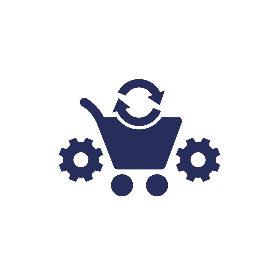 order processing and procurement icon vector