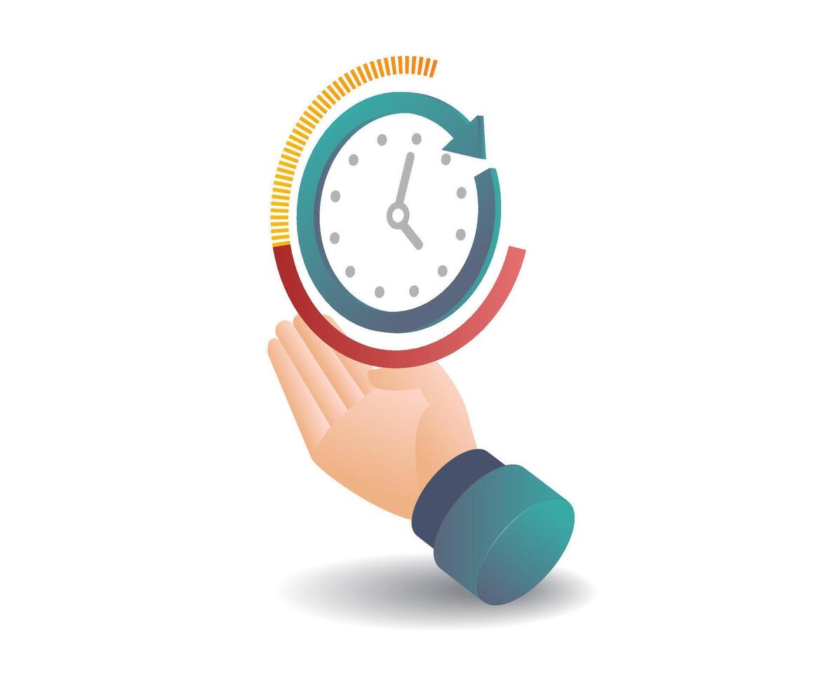 Strategies for Time Management flat illustration vector