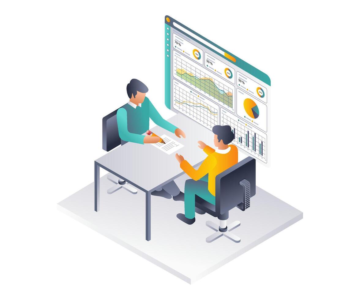 Trends Shaping Business Data Analysis Strategies vector