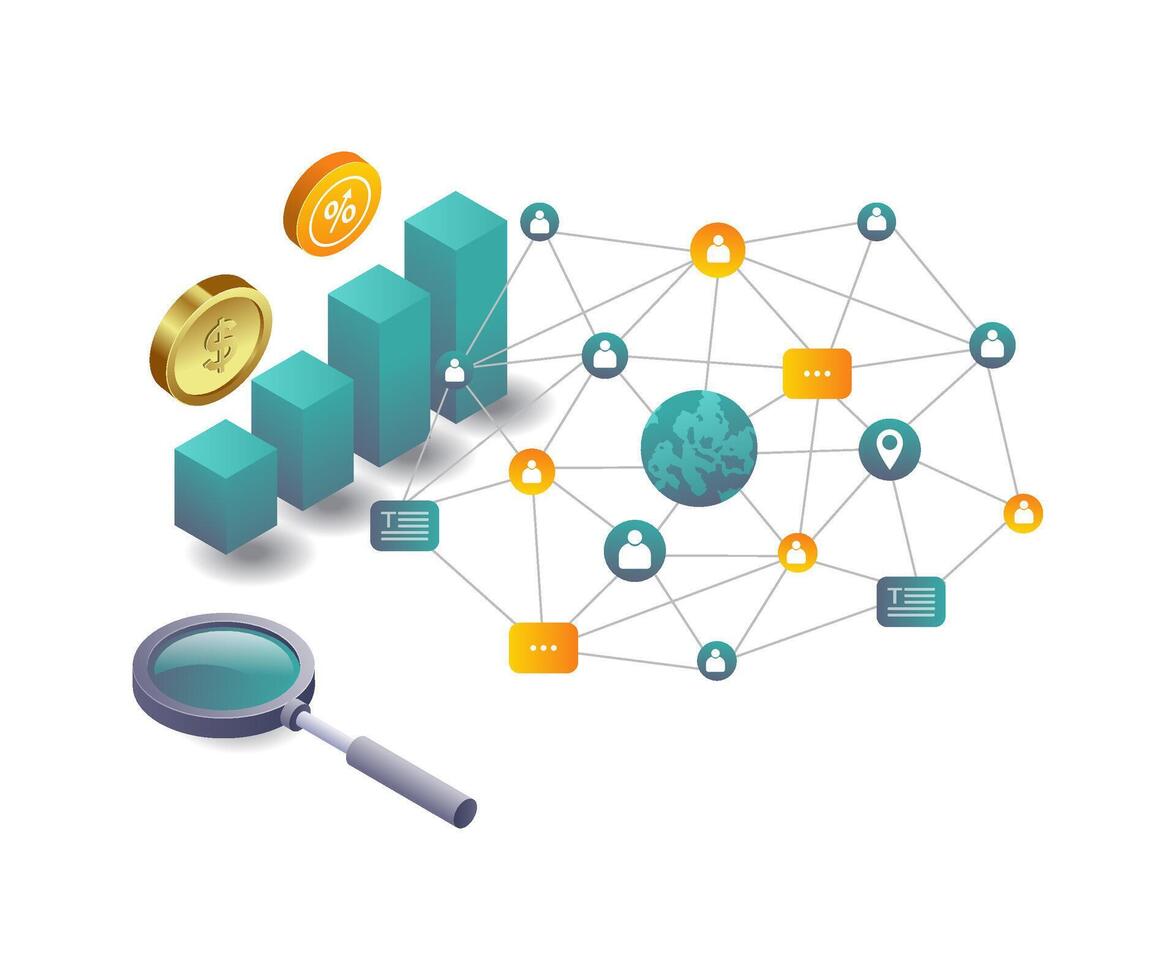Technological Business Development Networks vector