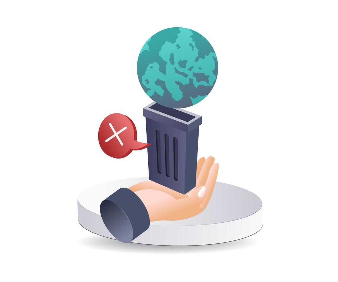 Global Cleanup of Digital Waste vector