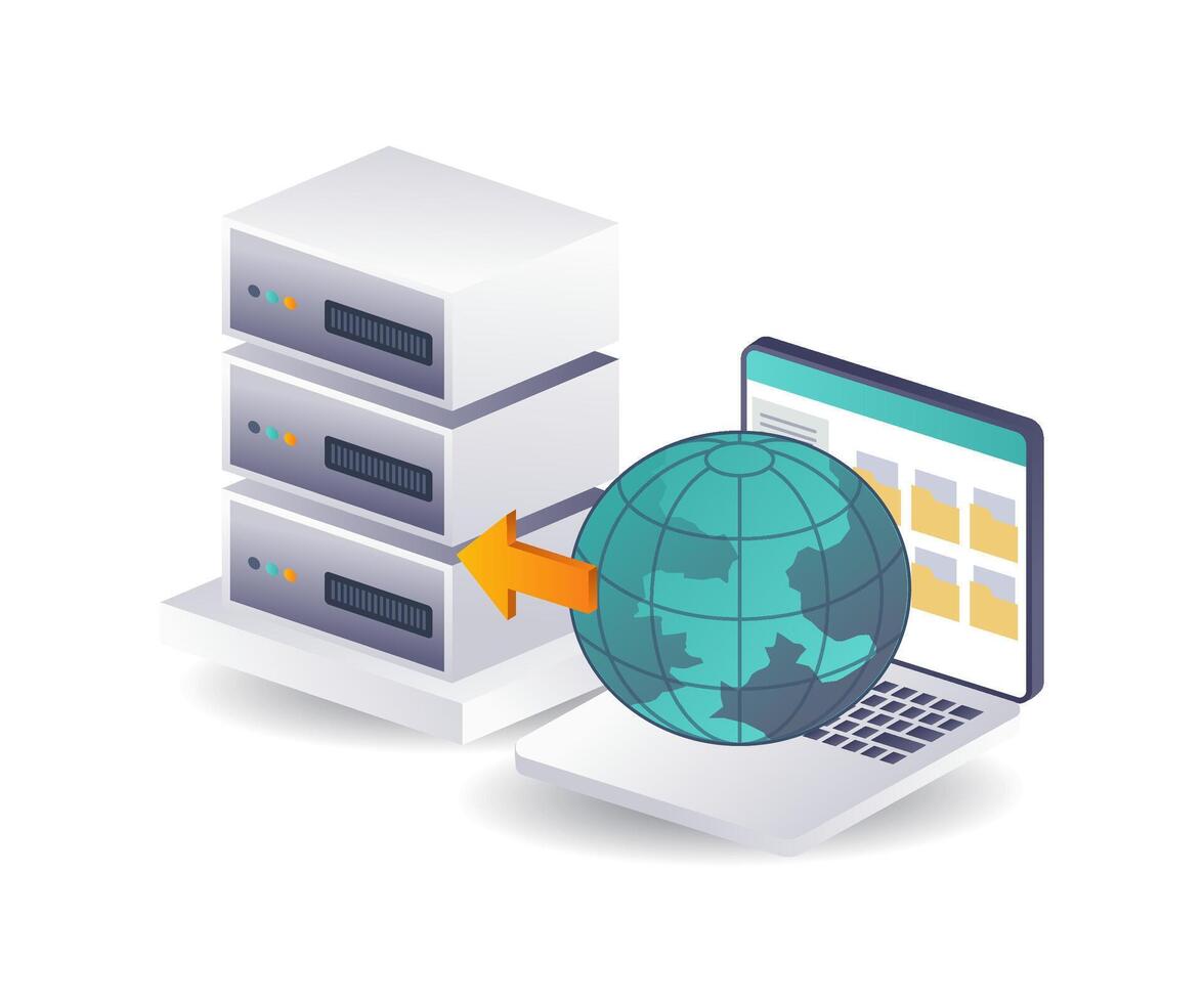 International Computer Server Data Systems vector