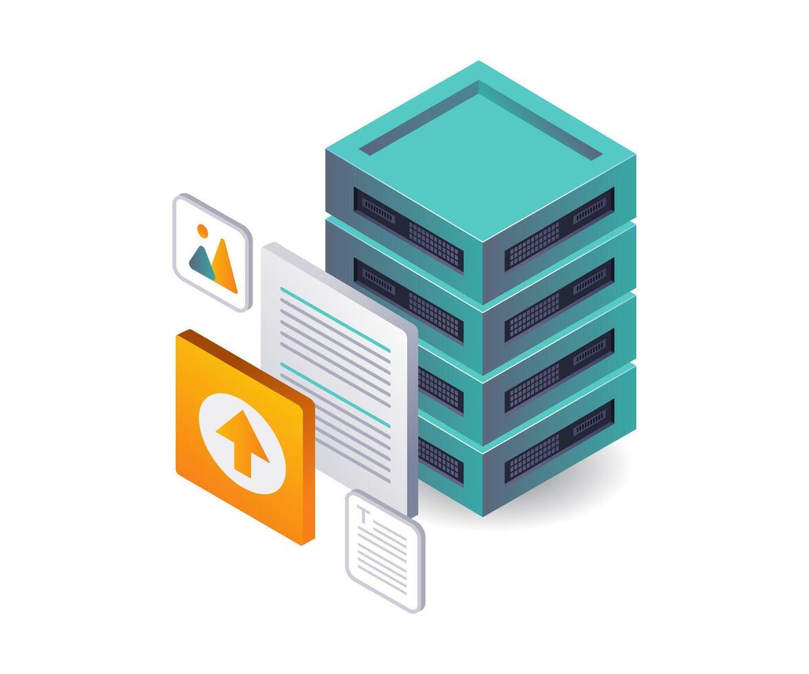 datos almacenamiento servidor para computadora redes vector