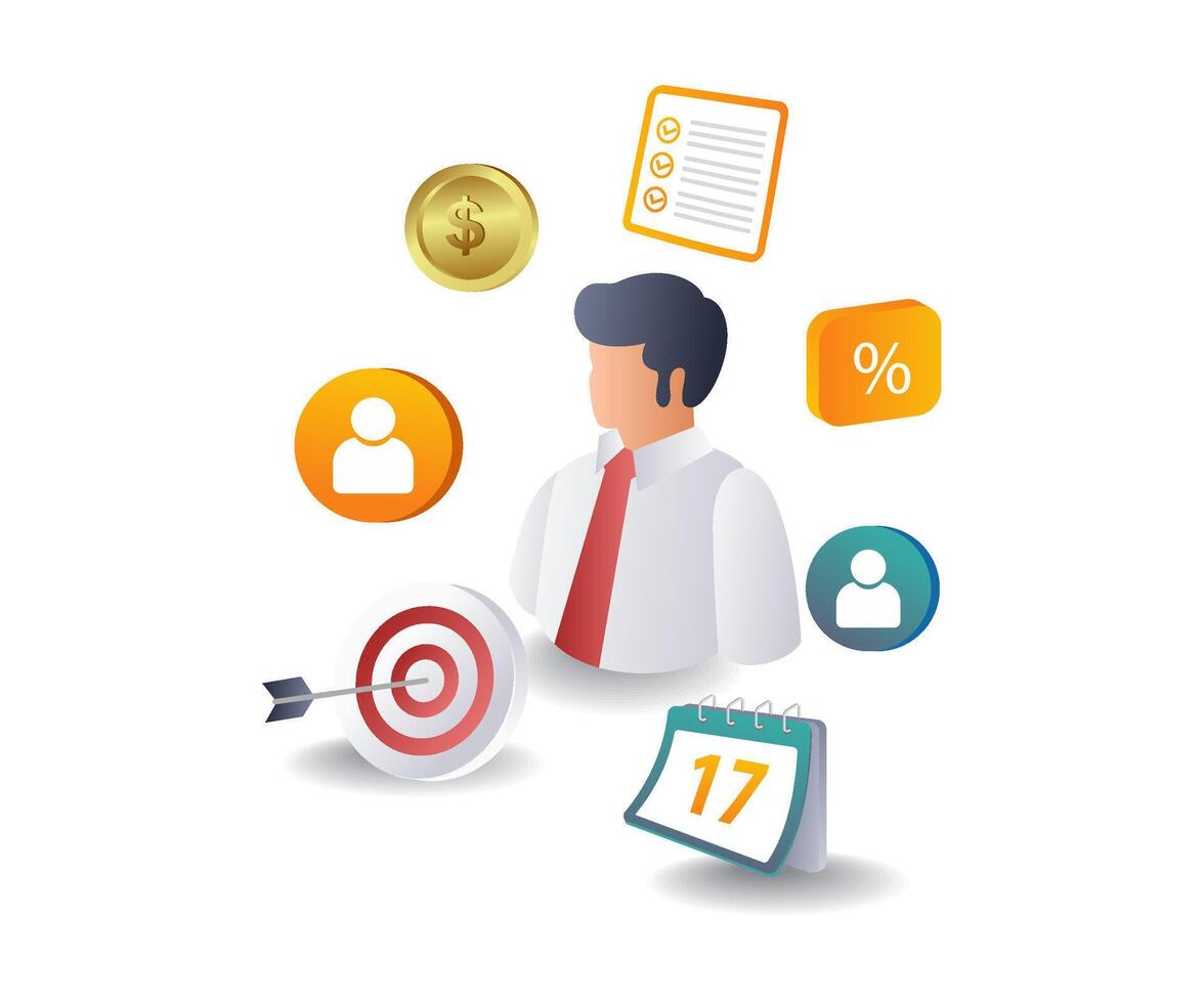 Infographics on Business Growth Management vector