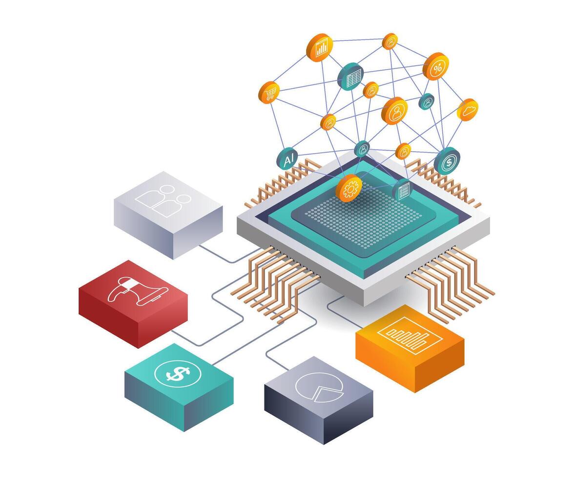 Digital Network Strategies for Business Development technology vector