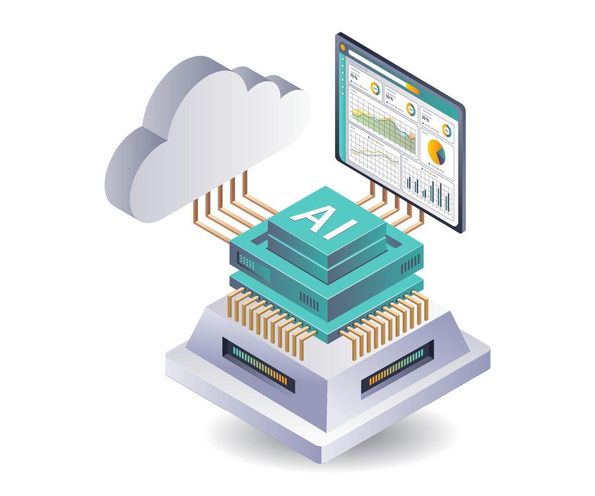 Analyzing the Development of Artificial Intelligence Server Technology vector