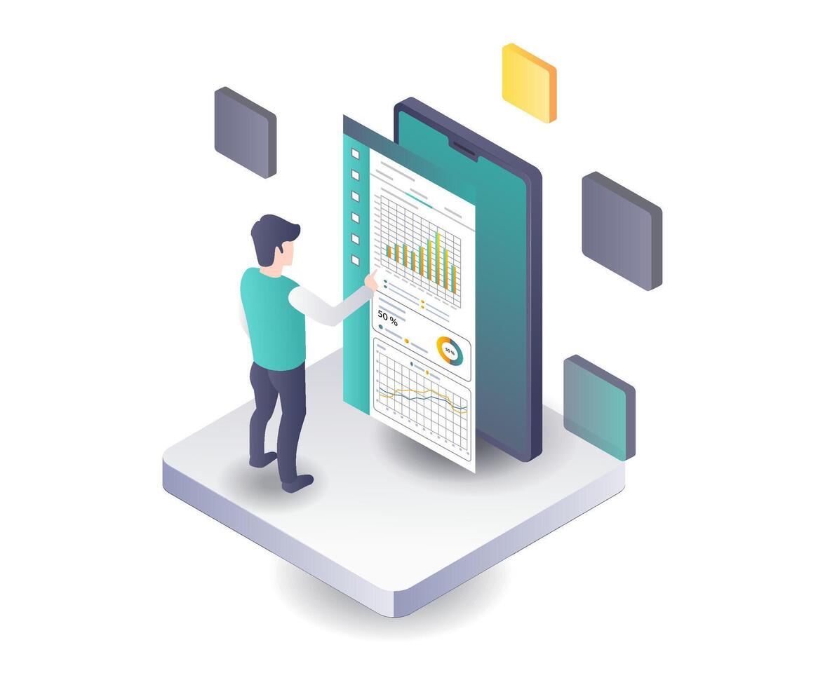 Smartphone Applications for Professional Data Analysis vector
